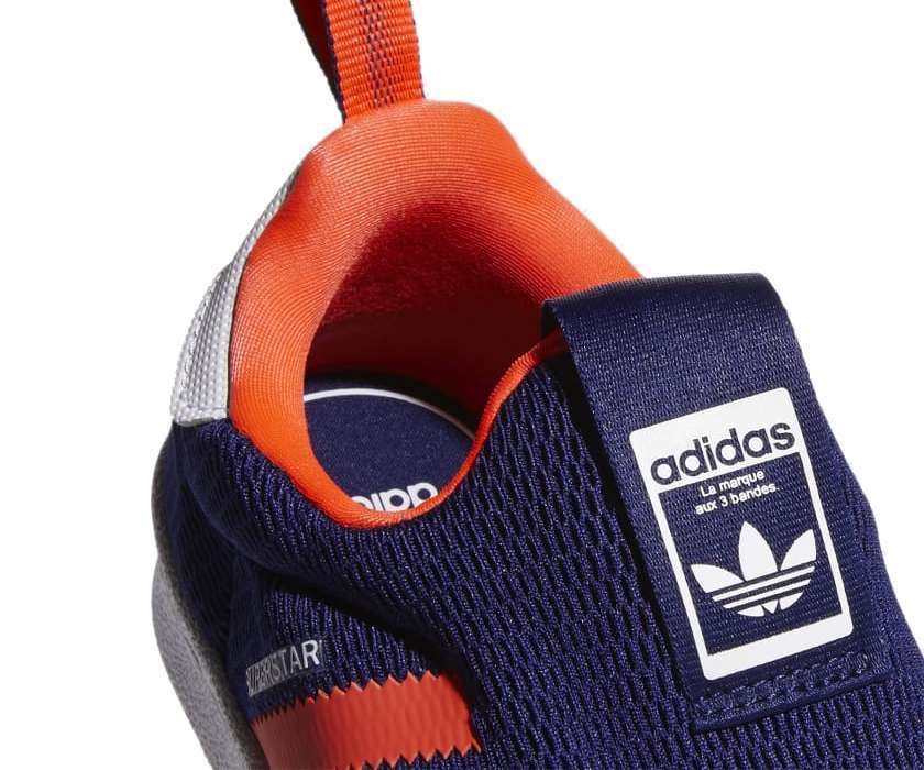 Adidas Kids Unisex SUPERSTAR 360 SHOES Q46311 Night Sky/Solar Red/Cloud White