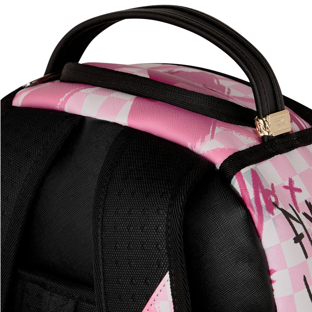 Sprayground Pink Smoke Check DLXSV Backpack 910B8672