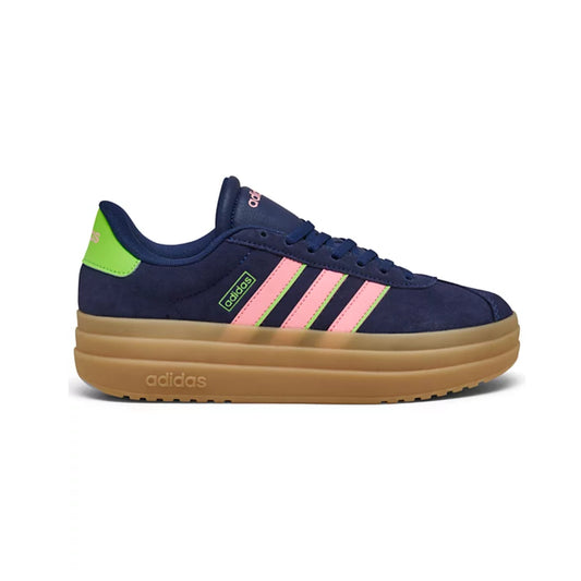 adidas Women's VL Court Bold Platform Casual Sneakers in white with a thick platform sole, blending style and comfort for everyday wear.