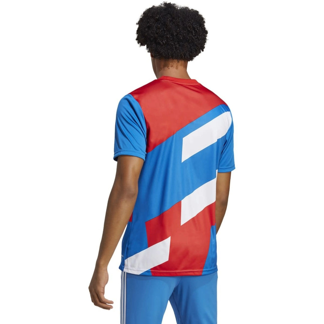 adidas Youth FC Bayern Home Jersey in red and white.