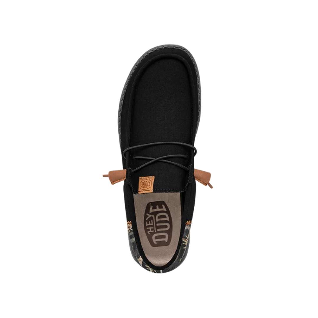Hey Dude Men's wally Funk oasis in Black -A vibrant and funky choice for contemporary style.