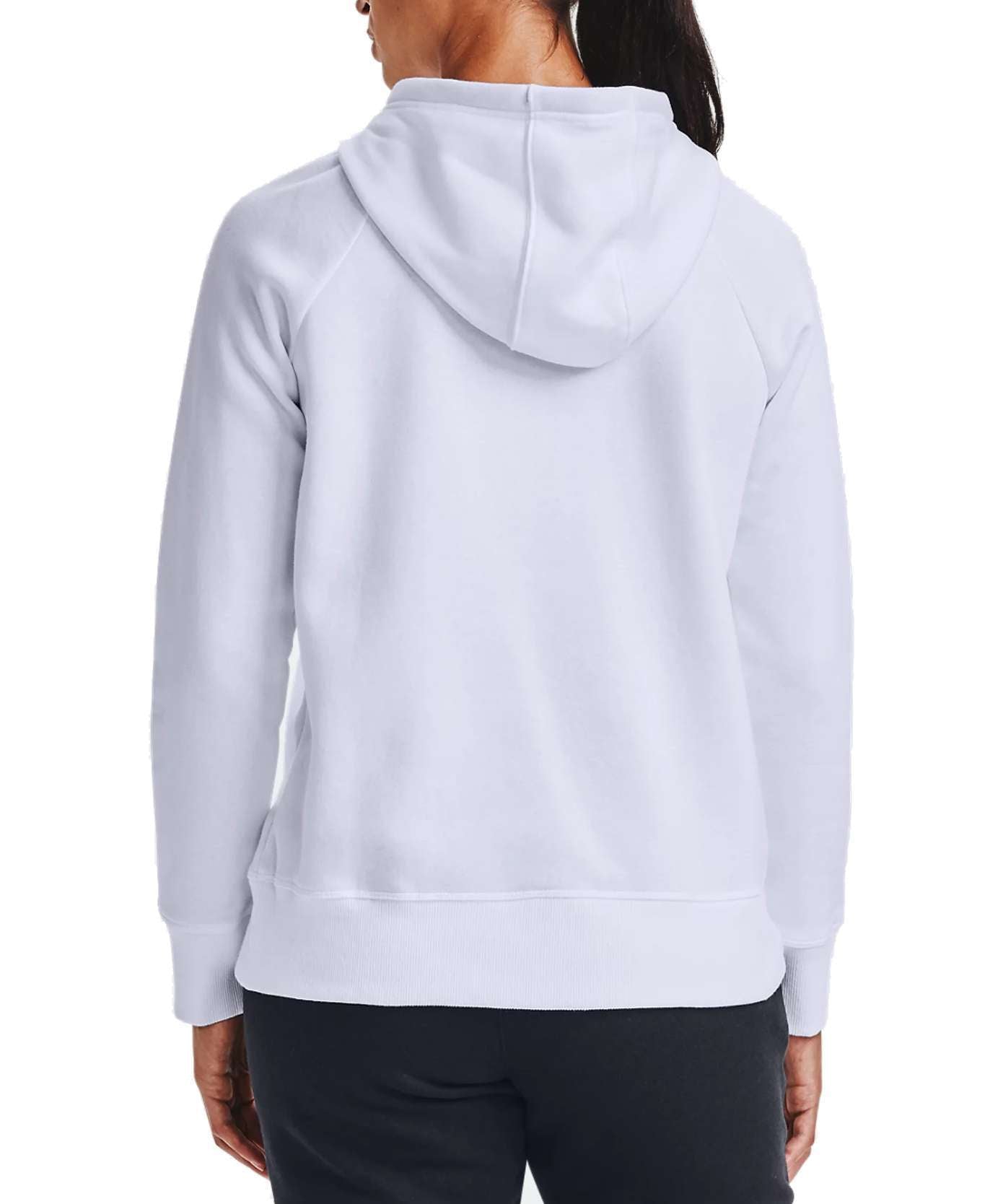 Under Armour Women's UA Rival Fleece HB Hoodie 1356317-100 White / Black
