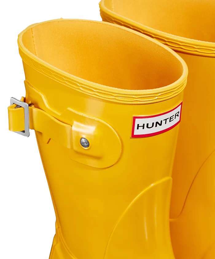 Hunter Women's Original Short Gloss Rain Boots - Yellow (WFS1000RGL)