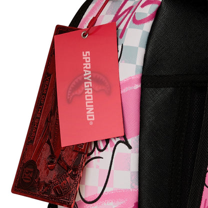 Sprayground Pink Smoke Check DLXSV Backpack 910B8672