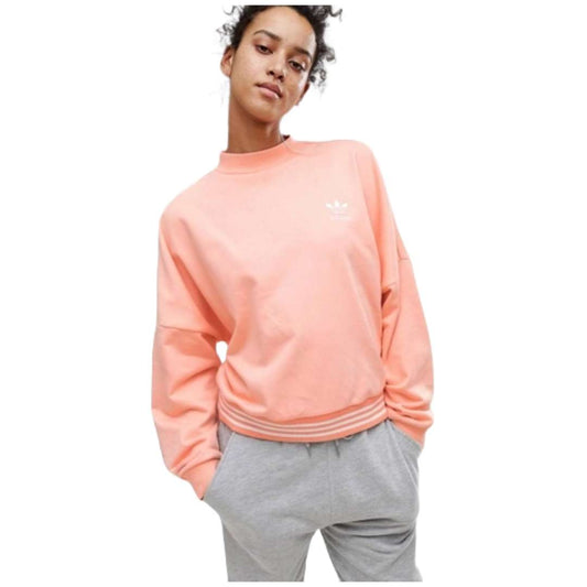 A close-up image of the Adidas Originals Women's Pharrell Williams Hu Hiking Sweater in a vibrant, multicolored pattern, displayed against a neutral backdrop.