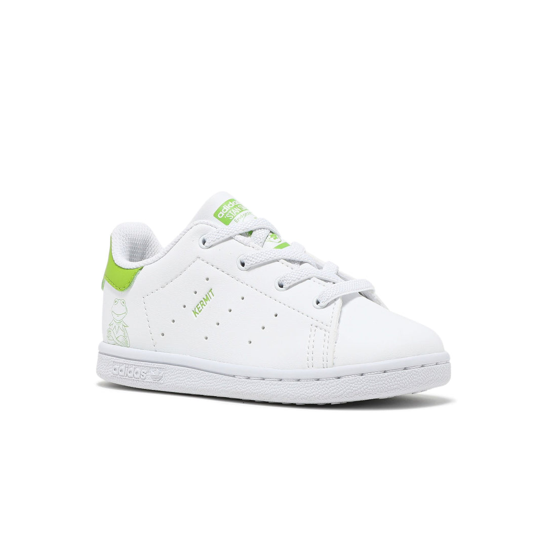 adidas Originals Kermit Stan Smith Shoe in green and white.