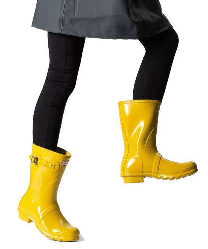 Hunter Women's Original Short Gloss Rain Boots - Yellow (WFS1000RGL)