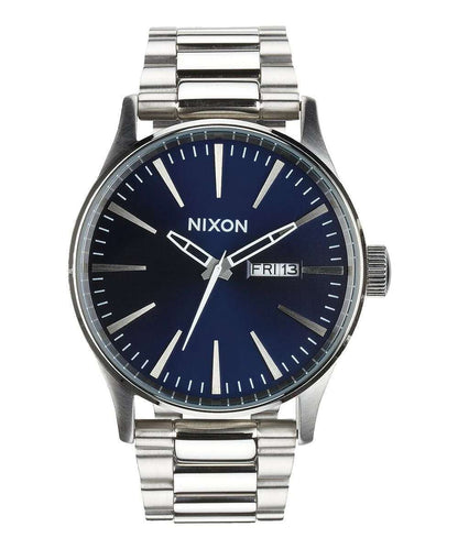 Nixon Sentry Stainless Steel Watch Blue Sunray A356-1258