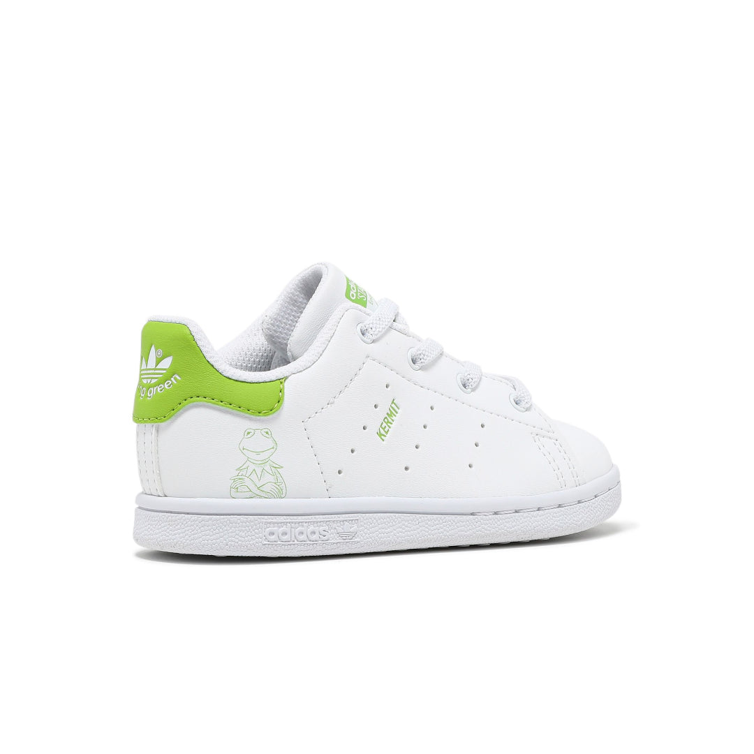 adidas Originals Kermit Stan Smith Shoe in green and white.