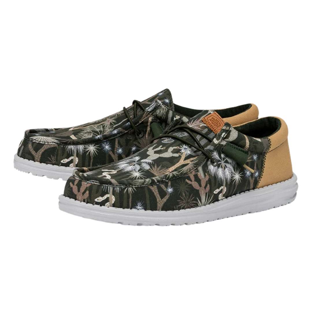 Hey Dude Men's wally Funk oasis in Green -A vibrant and funky choice for contemporary style.