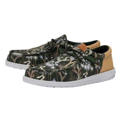 Hey Dude Men's wally Funk oasis in Green -A vibrant and funky choice for contemporary style.