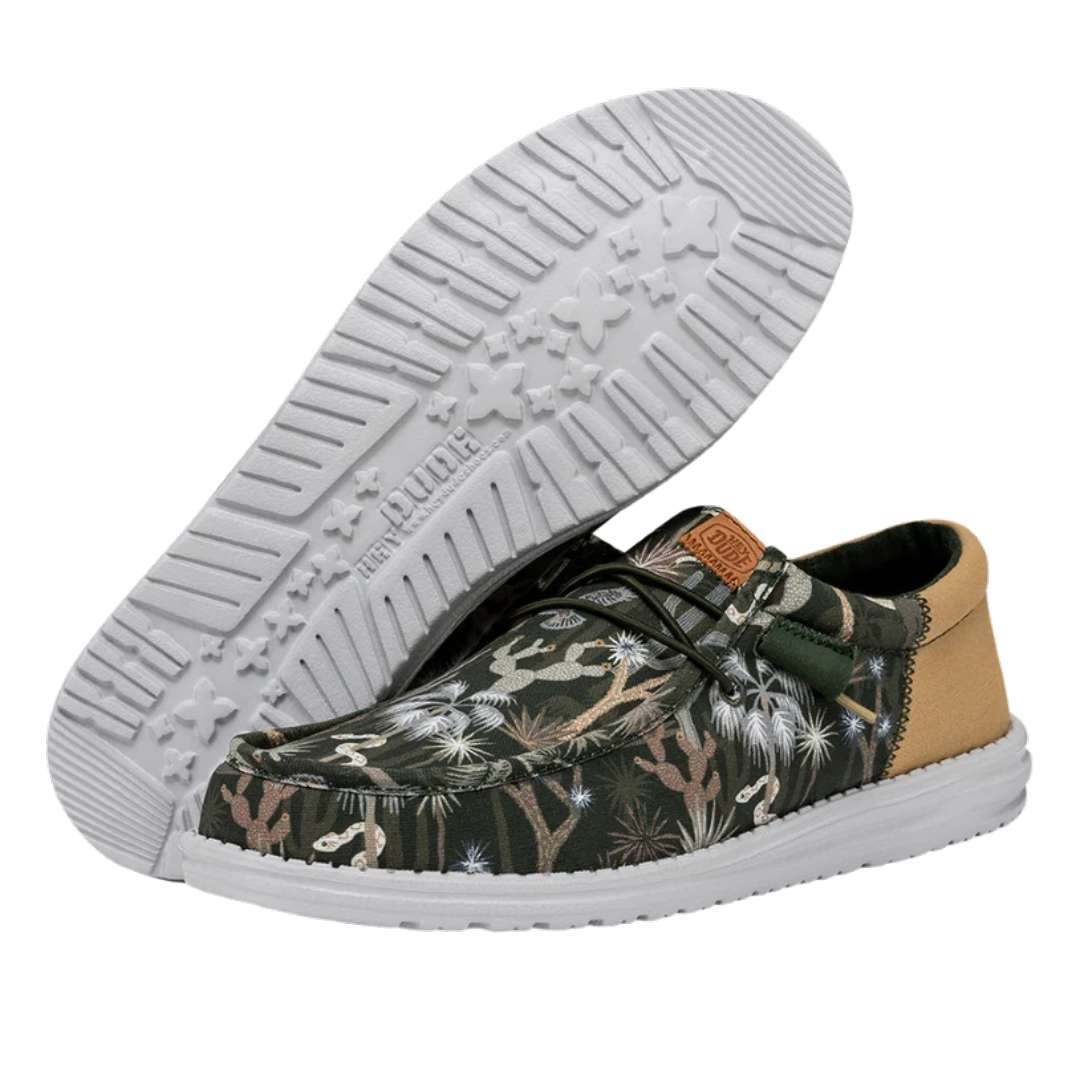 Hey Dude Men's wally Funk oasis in Green -A vibrant and funky choice for contemporary style.