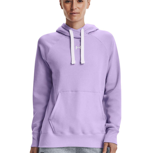 Under Armour Women's UA Rival Fleece HB Hoodie 1356317-532 Purple Tint / White

