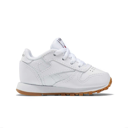 Reebok Kid's(Toddler) Classic Leather Shoes,V69626,White/Gum