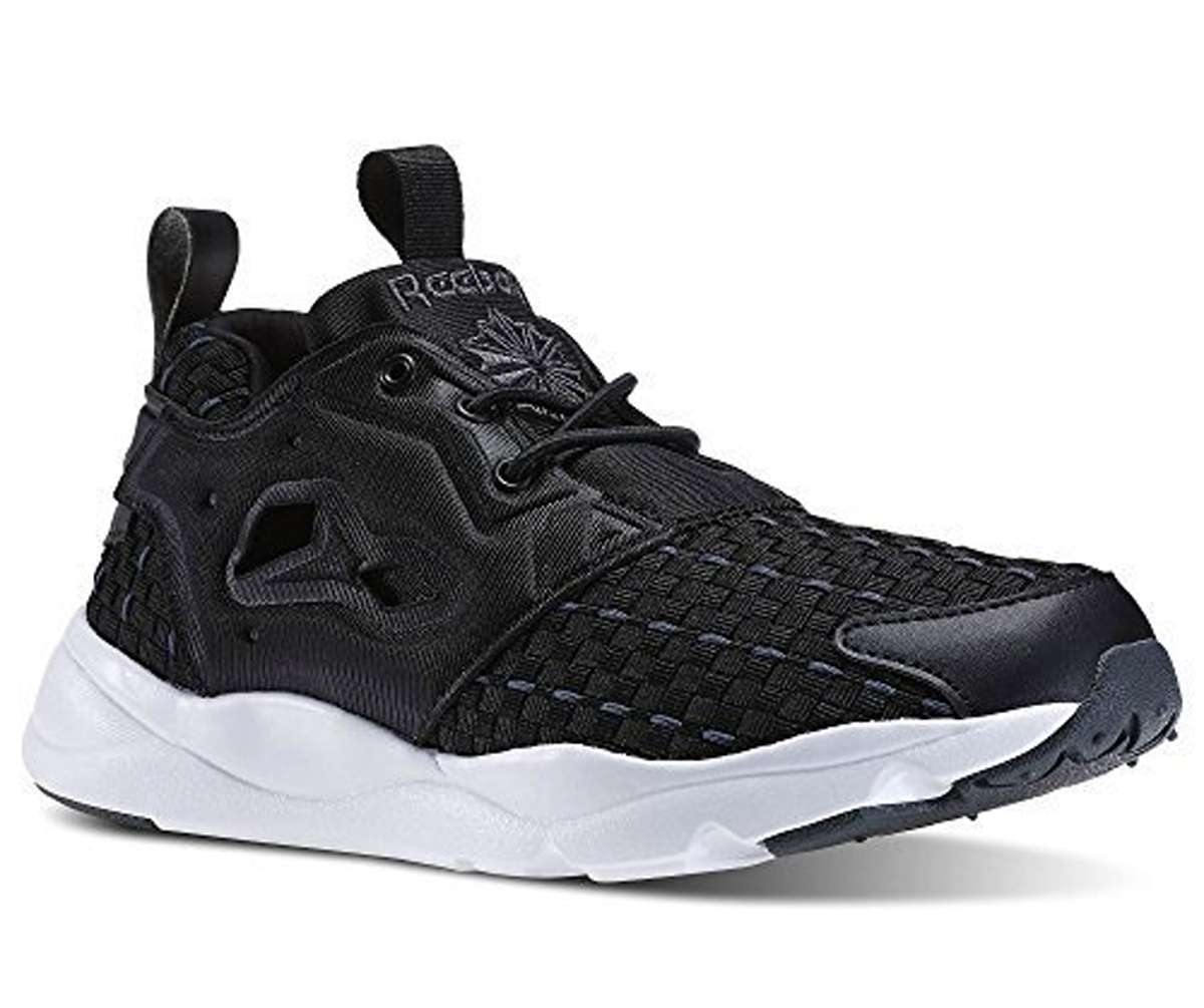 Reebok Women's Furylite New Woven Shoes,V70798,Black / Dark Grey Heather / Solid Grey / White
