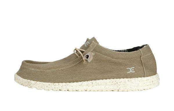 Hey Dude Men's Wally Stretch Shoes - Beige 