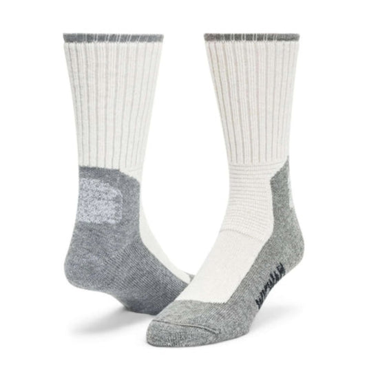 Wigwam At Work DuraSole Pro crew socks in a 2-pack, featuring cushioned knit construction, moisture-control technology, and durable design for work boots and everyday comfort