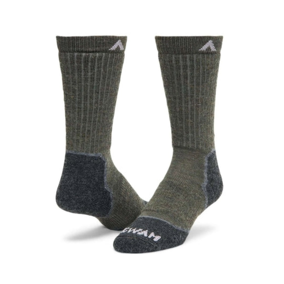 “Wigwam Merino Lite Hiker crew socks featuring merino wool-blend construction, full cushioning, seamless toe comfort, and rugged hiking-ready styling for outdoor adventures