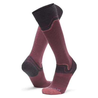 WIGWAM Snow Junkie lightweight over-the-calf socks featuring merino wool-blend construction, cushioned ski comfort, and performance winter styling for skiing and snowboarding