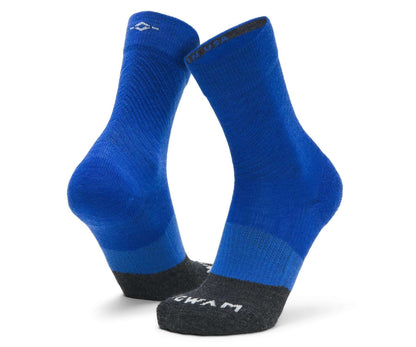WIGWAM Trail Junkie lightweight mid crew socks featuring breathable merino wool-blend construction, cushioned trail-running comfort, and rugged outdoor performance styling for hiking and running