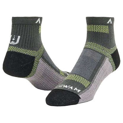 WIGWAM Ultra Cool-Lite quarter socks featuring lightweight breathable knit construction, moisture-control technology, cushioned athletic comfort, and quarter-height performance styling