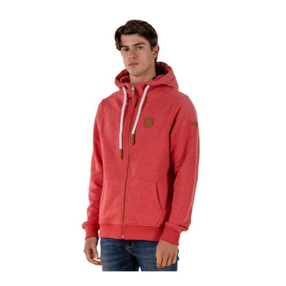 Men wearing Wanakome Zeus zip hoodie with cowl neck, rope drawstrings, and full-zip front, featuring soft fleece fabric and casual everyday styling
