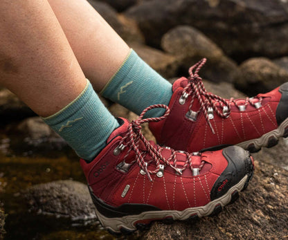 Darn Tough Women's Light Hiker Micro Crew Lightweight Hiking Sock - Aqua 1967-C