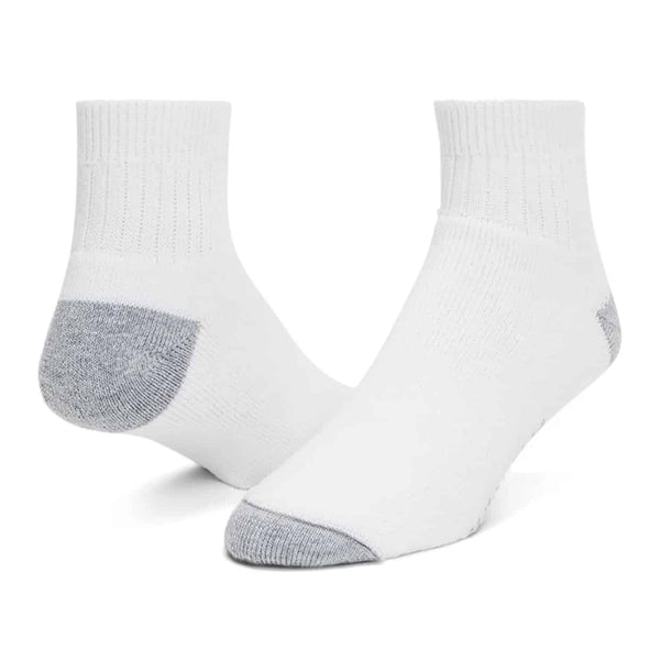 WigWam Diabetic Sport quarter socks featuring non-binding athletic construction, cushioned comfort, breathable moisture-wicking knit, and quarter-height performance styling for sensitive feet