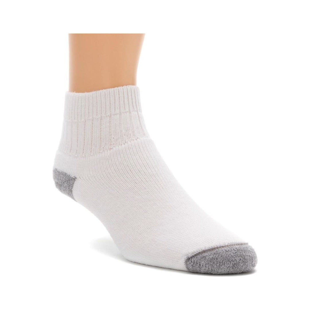 WigWam Diabetic Sport Quarter Socks - White