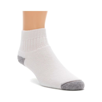 WigWam Diabetic Sport Quarter Socks - White