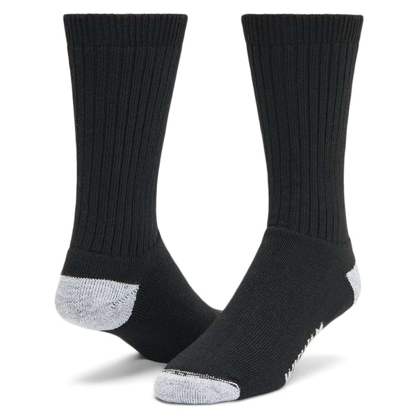 Wigwam Diabetic Sport crew socks featuring non-binding ribbed cuffs, cushioned foot support, and breathable moisture-wicking knit construction for sensitive feet and everyday comfort
