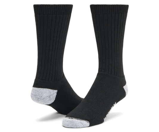 Wigwam Diabetic Sport crew socks featuring non-binding ribbed cuffs, cushioned foot support, and breathable moisture-wicking knit construction for sensitive feet and everyday comfort