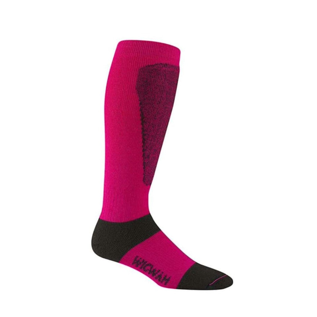 Wigwam Men’s Snow Sirocco knee-high ski socks featuring merino wool-blend construction, lightweight cushioning, and performance winter styling for skiing and snowboarding