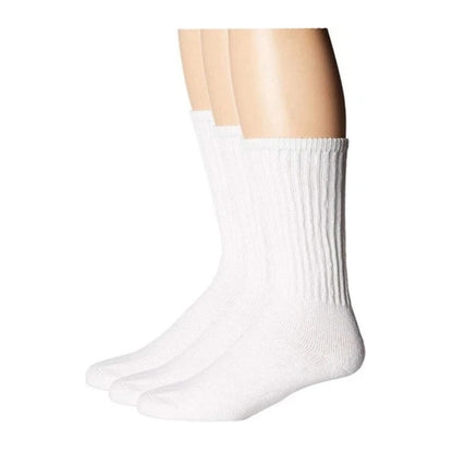 Wigwam Volley 3-pack athletic crew socks in white, featuring midweight cotton construction, cushioned soles, and classic ribbed design for sports and everyday wear