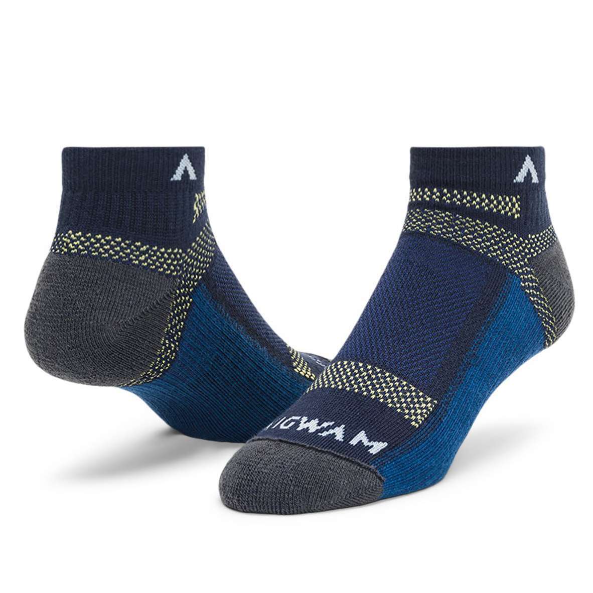 Wigwam Men’s Ultra Cool-Lite Ultimax low-cut socks featuring lightweight breathable knit construction, moisture-control technology, cushioned comfort, and athletic performance styling
