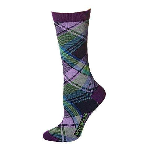 Wigwam Women's Uptown Wool-Free Lightweight Pattern Casual Sock (Deep Plum)