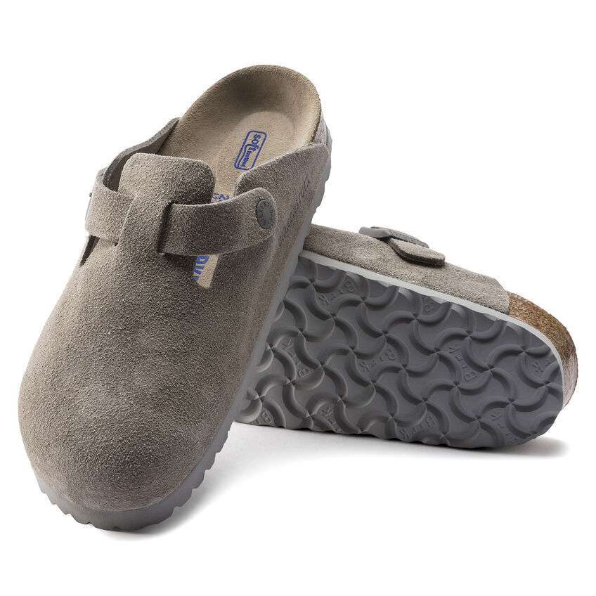 Birkenstock Boston Soft Footbed Clog in Stone Coin