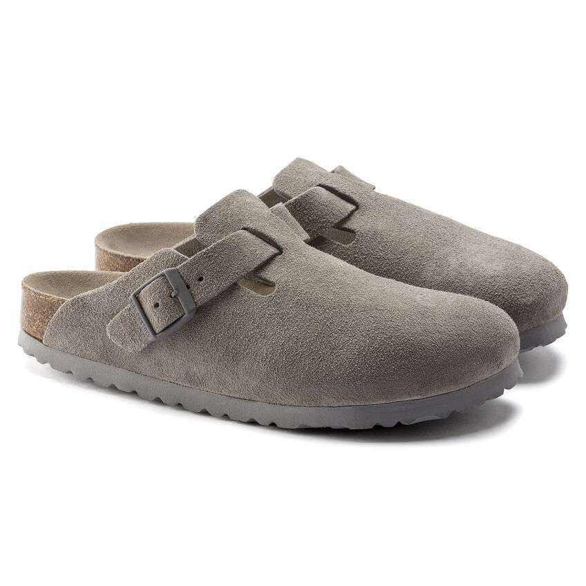 Birkenstock Boston Soft Footbed Clog in Stone Coin
