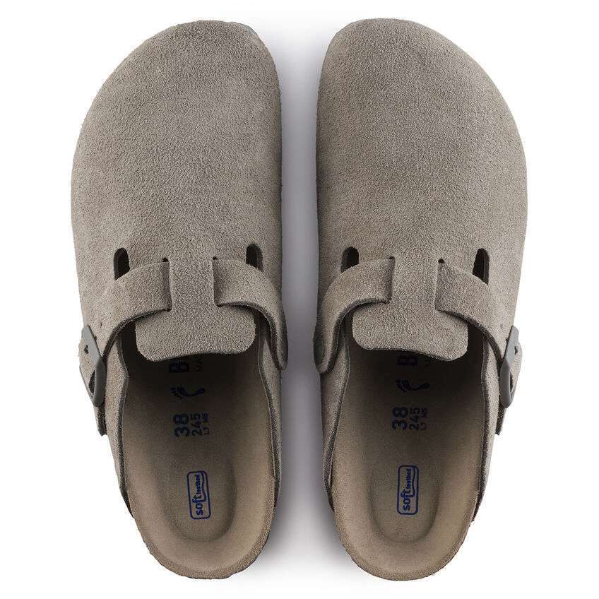 Birkenstock Boston Soft Footbed Clog in Stone Coin