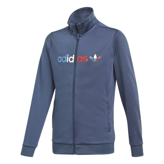 adidas Kids Adicolor Track Jacket with 3-Stripes on the sleeves, full-zip front, and Trefoil chest logo in a sporty, classic design.