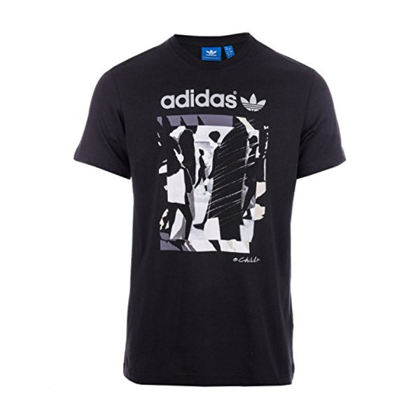 adidas Men’s Originals City Artist Life Tee in white with bold city-inspired graphic print and classic crewneck short-sleeve design.