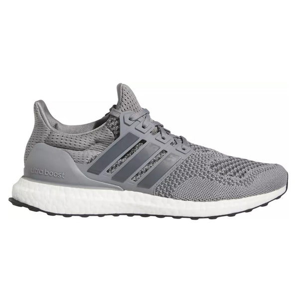 adidas Men’s Ultraboost 1.0 Running Shoe featuring Primeknit upper, responsive BOOST midsole cushioning, lace-up closure, and durable rubber outsole.
