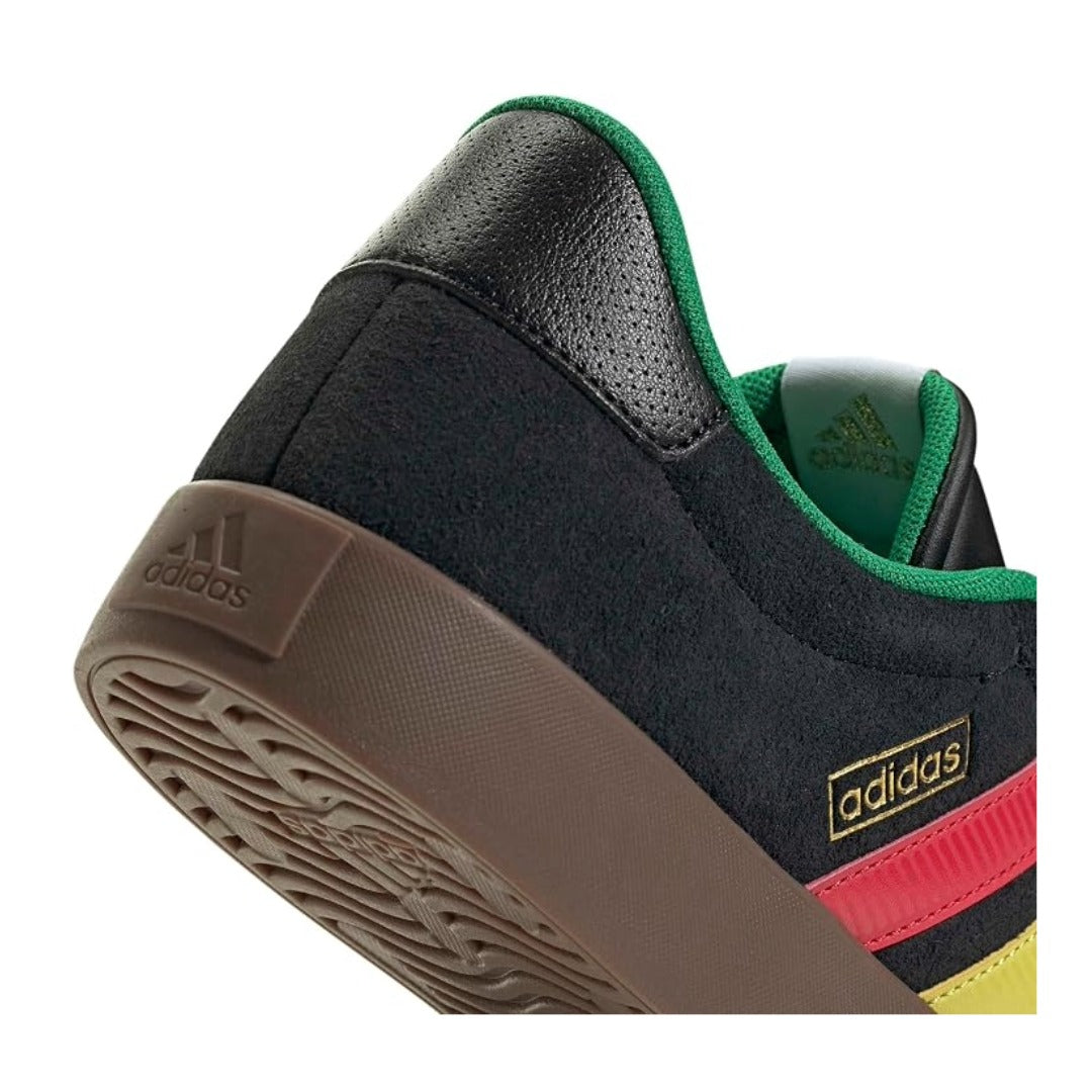 adidas Mens Vl Court 3.0 Lace Up Sneakers Shoes -  Black/Green/Pure Ruby