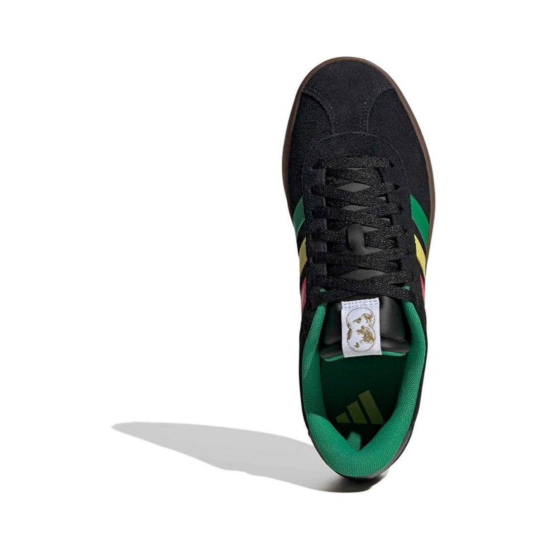 adidas Mens Vl Court 3.0 Lace Up Sneakers Shoes -  Black/Green/Pure Ruby