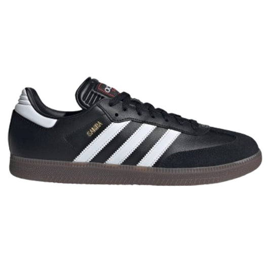 adidas Unisex Adult Samba Shoes featuring leather upper, suede toe overlay, lace-up closure, and durable rubber outsole with signature 3-Stripes design.
