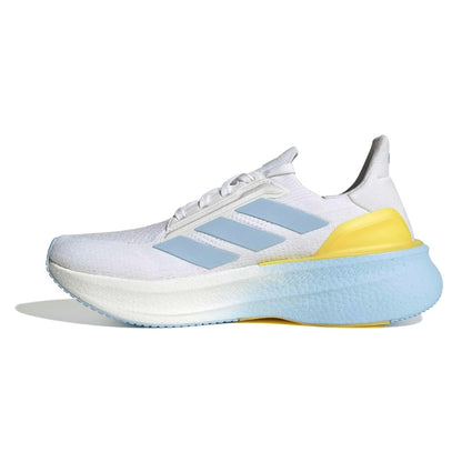 adidas Women’s Ultra Boost 5X running shoes featuring breathable knit upper, responsive BOOST midsole cushioning, lace-up closure, and durable rubber outsole.