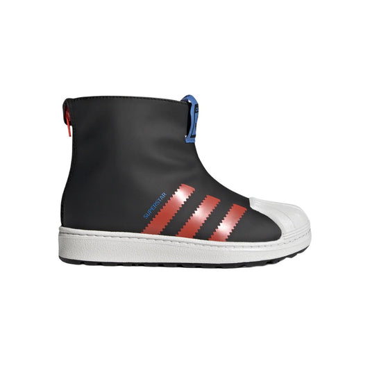 adidas Infant Superstar 360 Rain Boots in black with white shell toe and classic adidas branding.









