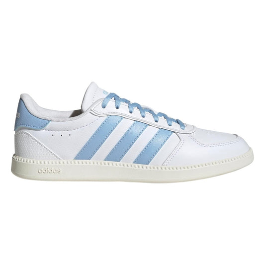 adidas Women's Breaknet Sleek Sneaker in white with clean lines, subtle 3-Stripes, and a classic tennis-inspired silhouette










