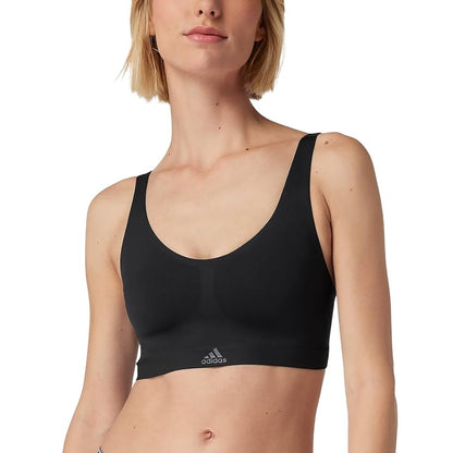 adidas Women's Naked Seamless 2 Ply Bra - Black/Forged Iron