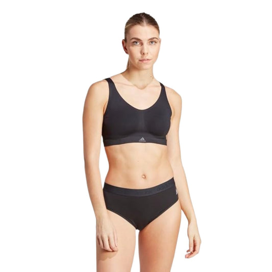 adidas Women's Naked Seamless 2 Ply Bra - Black/Forged Iron